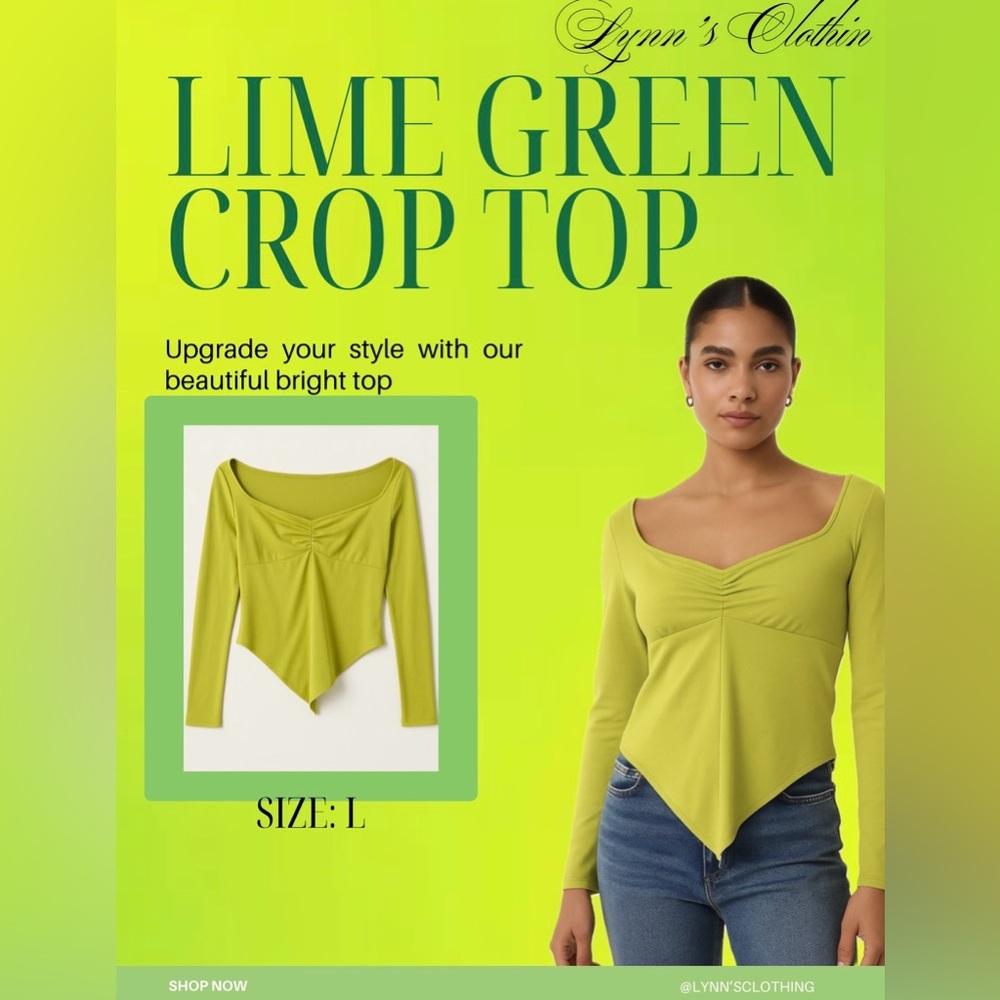 Lime Green Crop Top